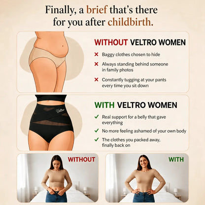 Postpartum shaping brief with 360° cross-bands