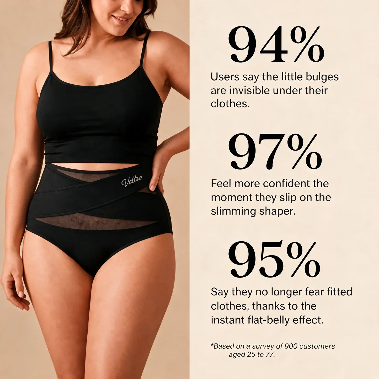 Postpartum shaping brief with 360° cross-bands